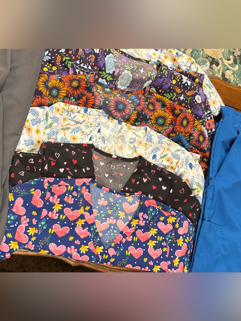 Bundle of 8-size small-scrubs tops ect